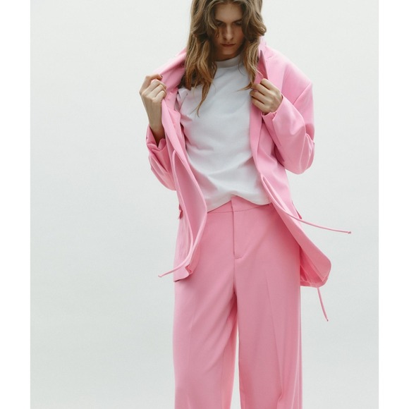 Zara Jackets & Blazers - Zara Blazer Women XS/S Drawstring Tie‎ Waist Oversized Business Academia Preppy